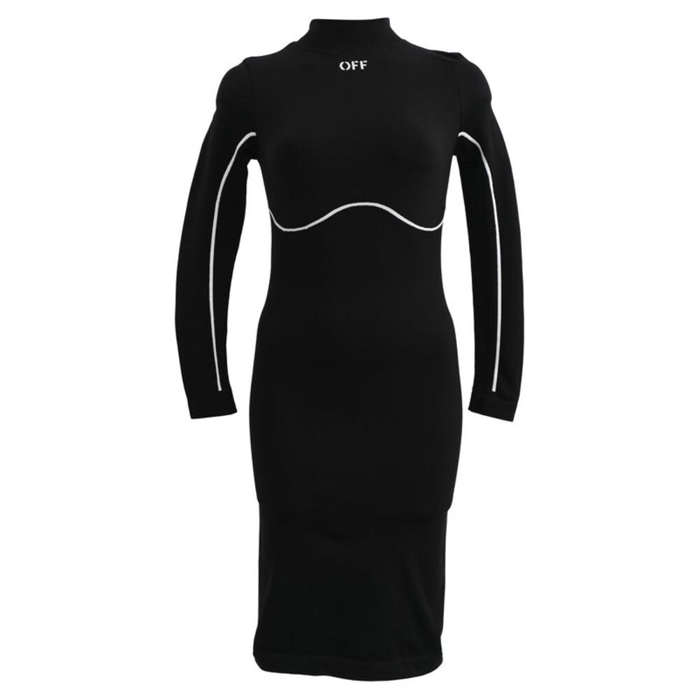 Off-White Athletic Off Stamp Seamless Dress in Black Polyamide